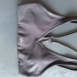 ALO Yoga Black Sports Bra with Supportive Straps